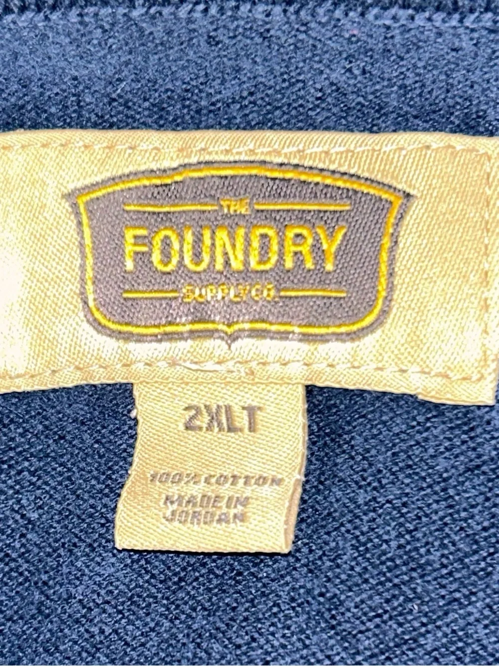 Foundry Men's V-Neck Sweater in Blue